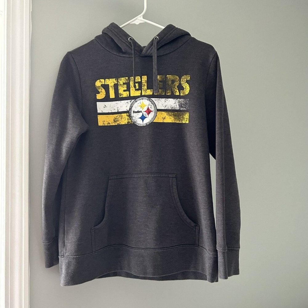 NFL Pro Line Fanatics Gray Steelers Hoodie Size Medium